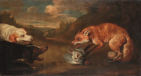 Scuola del XVIII secolo La caccia alla volpe