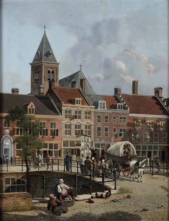 Verheyen Jan Hendrik, Scorcio di una strada di Utrecht