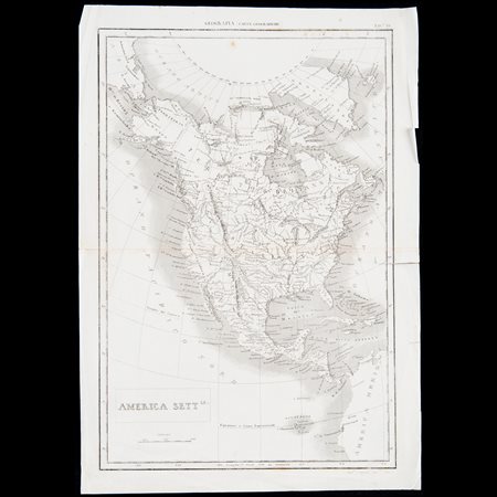 Giovanni Capietti, Carta geografica raffigurante l'America Settentrionale, Italia 1861