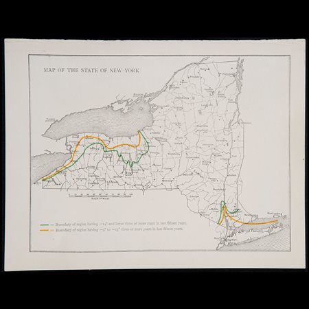 Carta geografica 'Map of the State of New York', XIX secolo