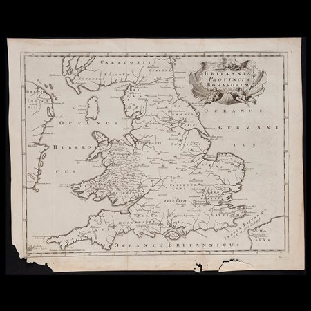 Carta geografica 'Britannia provincia romanorum', XVIII secolo