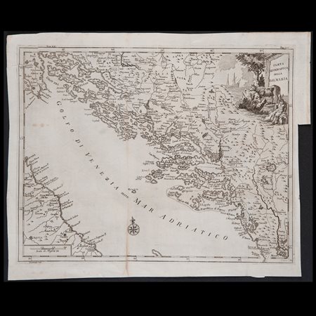 Francesco Cepparuli (notizie 1750-1767), 'Carta geografica della Dalmazia', Italia seconda metà del XVIII secolo