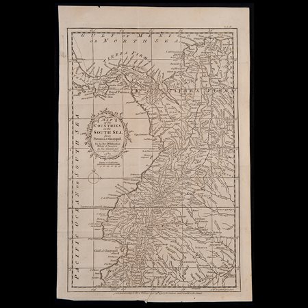  Thomas Kitchin (Inghilterra 1718 – 1784), 'Map of the countries on the South Sea from Panama to Guayquil', Londra 1777