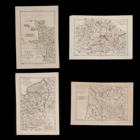 Herisson - Perrier, Serie di carte geografiche francesi 'Departements et districts', Francia XVIII secolo