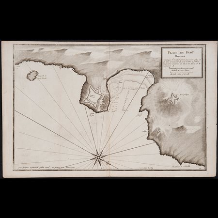 Jacques Ayrouard (attivo 1730 - 50), Plan du port Hercule, prima metà del XVIII secolo