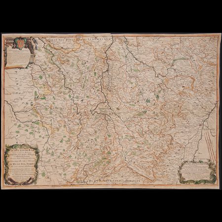 Giovanni Giacomo De Rossi (1627 – 1691) e Antonio Barbey (notizie 1689 - 1703), Carta geografica 'Il ducato di Bar, di Metz, Tul e Verdun e Il ducato di Lorena', 1689 - 90