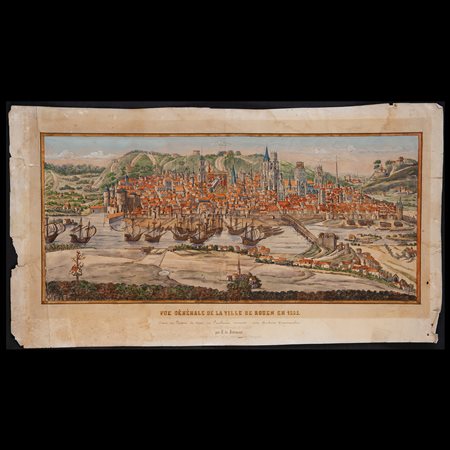 T. de Johmont, 'Vue Générale de la Ville de Rouen en 1525', Francia fine del XVIII secolo