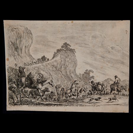 Stefano Della Bella (Firenze 1610 – 1664), Il viaggio di Giacobbe in Egitto, Italia 1645