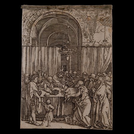 Marcantonio Raimondi (Molinella ca. 1480 – Bologna 1534), da, Cacciata di Gioacchino dal tempio