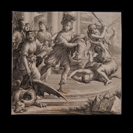 Cornelis Bloemaert II (Utrecht ca. 1603 – Roma 1692), Giasone fugge da Colchide con il Vello d'oro, Italia seconda metà del XVII secolo