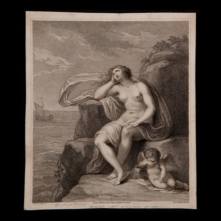 Francesco Bartolozzi (Firenze 1727 – Lisbona 1815), Arianna abbandonata sull'isola di Nasso, Italia seconda metà del XVIII secolo