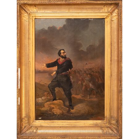 EUGENE DELACROIX (Seguace di), Olio su tela