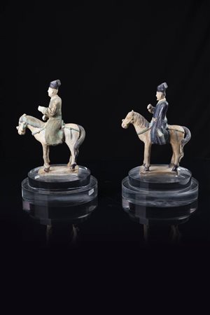 COPPIA DI FIGURE EQUESTRI