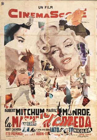 Mimmo Rotella(Catanzaro 1918 - Milano 2006)L'ULTIMA MARILYNdècollage su tela,...