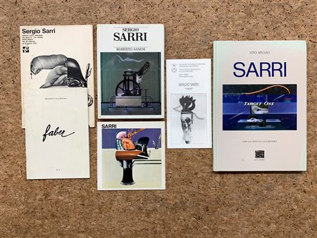 SERGIO SARRI - Interessante lotto di storici cataloghi e inviti, uno autografato: