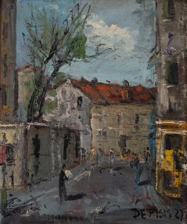 Filippo De Pisis (Ferrara 1896 – Milano 1956), “Strada di Parigi”, 1927.