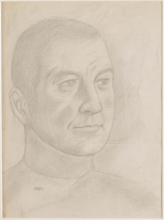 Ubaldo Oppi (Bologna 1889 – Vicenza 1942), “Viso maschile”.