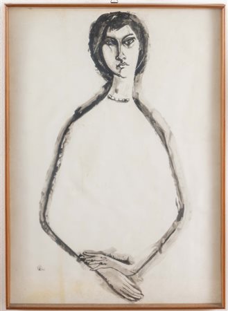 Vincentiu Grigorescu (Bucarest 1923 – Castelnuovo Magra 2012), “Figura femminile”, 1962.