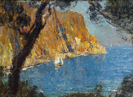 LIDIO AJMONE<BR>Coggiola (VC) 1884 - 1945 Andezeno (TO)<BR>"Portofino" 1930 ca