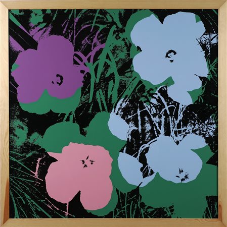 WARHOL ANDY (1928 - 1987) Flowers. Serigrafia. Cm 91,00 x 91,00. Al retro...