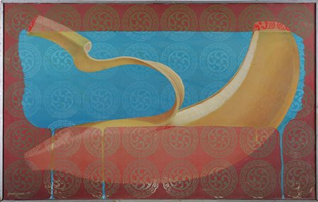 YOSHIZAWA MIKA (n. 1959) Banana. 1979. Acrilico su tela. Cm 116,00 x 73,00....
