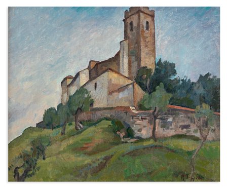 RAFFAELE DE GRADA (1885-1957) - Castel San Gimignano, 1948