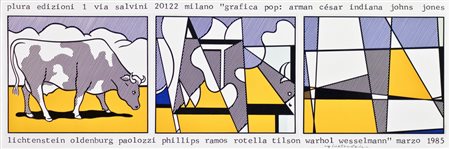 Roy Lichtenstein, Cow. Grafica Pop, 1985