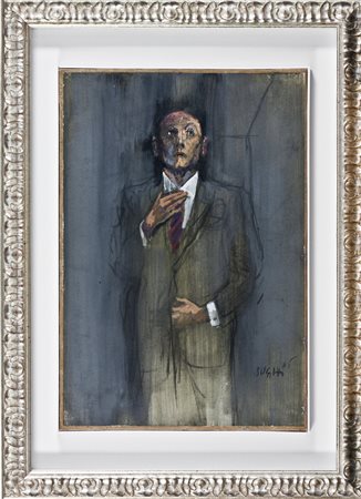 Alberto Sughi, Uomo in abito da sera, 1988