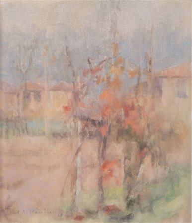 LUCIANO BERTACCHINI (Bologna 1913 - 2010) "Paesaggio", 1968. Olio su tela...