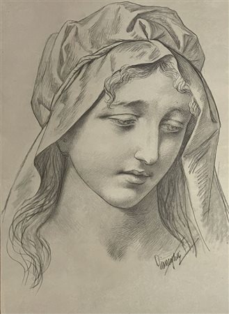 GIOVANNI PIANCASTELLI (Castel Bolognese 1845 - Bologna 1926) “Madonna”. Cm...