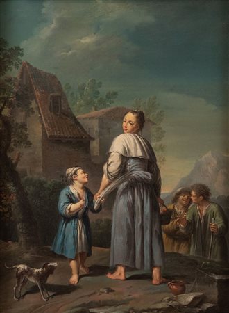 STEFANO GHIRARDINI (Bologna 1696 - 1756) "Cacasenno e la madre Minghina"....