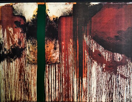 HERMANN NITSCH, Senza titolo da Übermalte Bild-Lithographien - Domus Jani