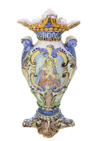 Vaso in maiolica Castelli d'Abruzzo, Nineteenth century