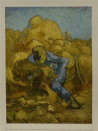 POSTER VINCENT VAN GOGH, THE SHEAFBINDER poster, cm 40x30