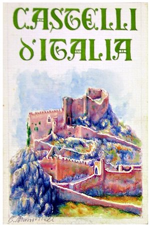 Anonimo CASTELLO DI MUSSOMELI tempera su cartoncino telato, cm 16x11 titolato