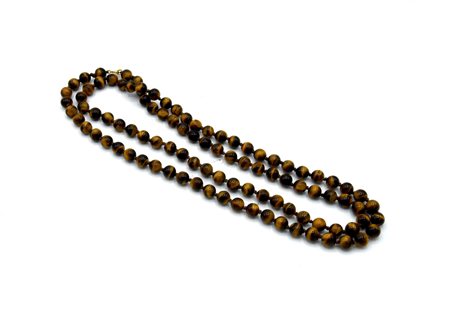 COLLANA CON SFERE DI OCCHIO DI TIGRE lunghezza cm 45