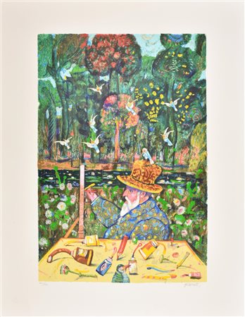 Antonio Possenti MONET A GIVERNY serigrafia su carta, cm 70x90; es. 23/30...