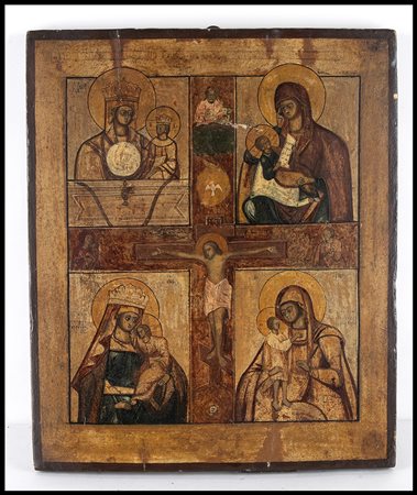 Icona raffigurante Crocifissione, Balcani, seconda metà del XIX secolo