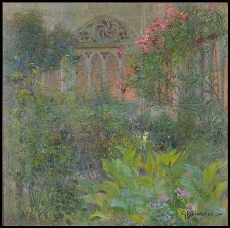 Gustavo Bacarisas (Gibilterra. 1873- Siviglia, 1971) Giardino floreale