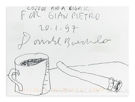 DONALD BAECHLER - Senza Titolo (Coffee and a cigar..), 1997