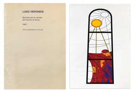 LUIGI VERONESI (1908-1998) - Bozzetto per la vetrata del Duomo di Como, 1997