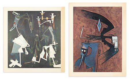 WIFREDO LAM (1902-1982) - Lotto unico di 2 fotolitografie