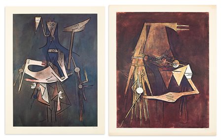 WIFREDO LAM (1902-1982) - Lotto unico di 2 fotolitografie