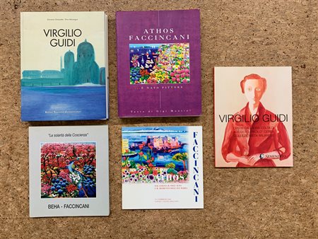 VIRGILIO GUIDI E ATHOS FACCINCANI - Lotto unico di 5 cataloghi