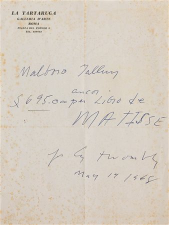 CY TWOMBLY Senza titolo, 1965