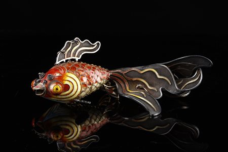  Arte Cinese - Pesce cloisonnè
Cina, dinastia Qing, inizio XX secolo .