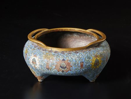  Arte Cinese - Incensiere cloisonnè 
Cina, periodo Repubblica.