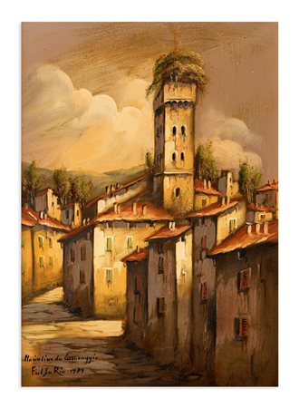 MARIOLINO DA CARAVAGGIO (1923-1992) - Lucca. Torre dei Guinigi, 1979