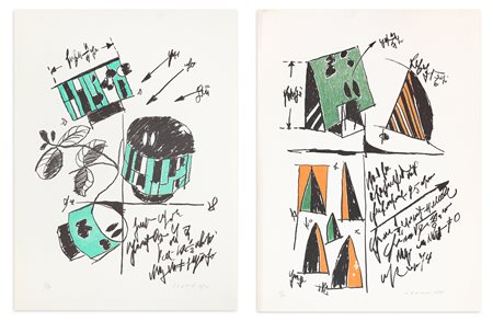 KENJIRO AZUMA (1926-2016) - Lotto unico di 2 litografie