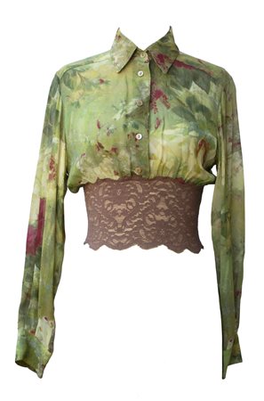 Jean Paul Gaultier SHIRT BLOUSE Description: Shirt blouse in crepe georgette...